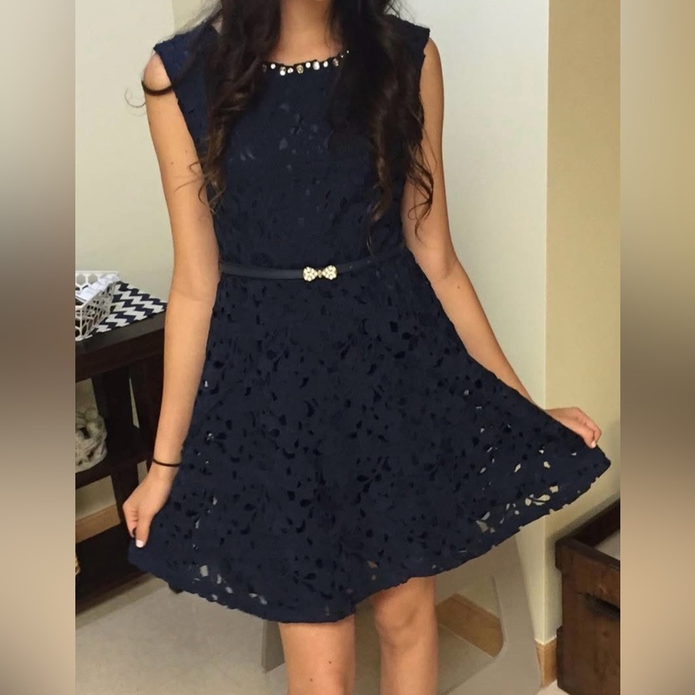 Beautiful, Dark Navy Lace Dress